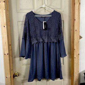 Zanzea casual blue flowy dress In Size medium. New with tags